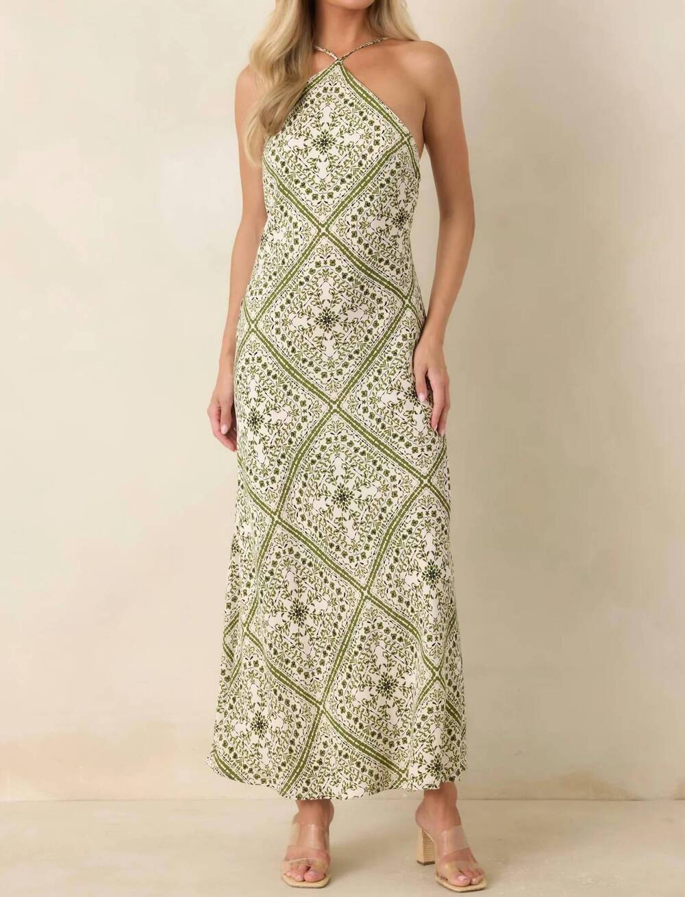 NEW MINKPINK remi midi dress in green